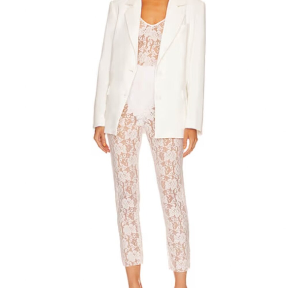 Norma Kamali Low Back White 'Fara' Slip Jumpsuit